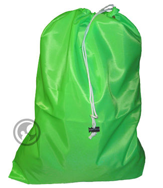Medium Nylon Laundry Bag, Fluorescent Lime Green