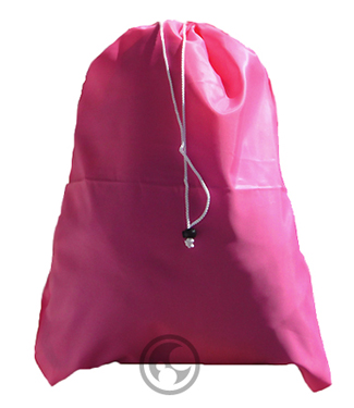 Small Nylon Laundry Bag, Fluorescent Pink