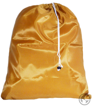 Medium Nylon Laundry Bag, Gold