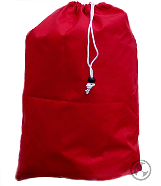 Small Nylon Laundry Bag, Red