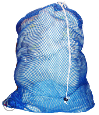 Large Mesh Laundry Bag, Blue