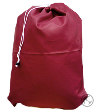 Small Nylon Laundry Bag, Burgundy