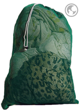 Large Mesh Laundry Bag, Green