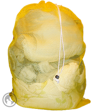 Large Mesh Laundry Bag, Yellow