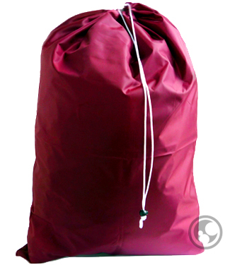 Large Nylon Laundry Bag, Burgundy