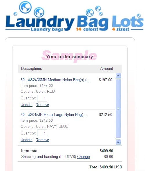 Laundry Bag Lots Shopping Cart